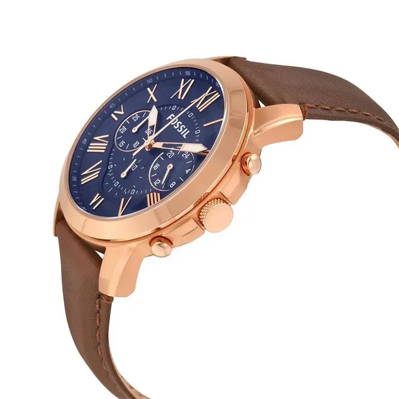 Fossil Grant Brown Leather Chronograph Fashion Men's Watch  FS5068